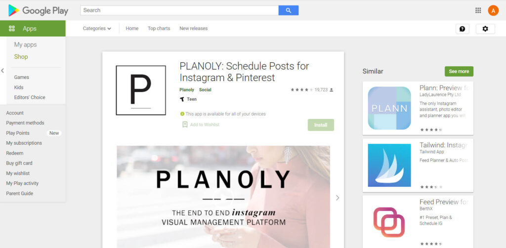 اپلیکیشن Planoly برای ایجاد استایل Grid در پست اینستاگرام