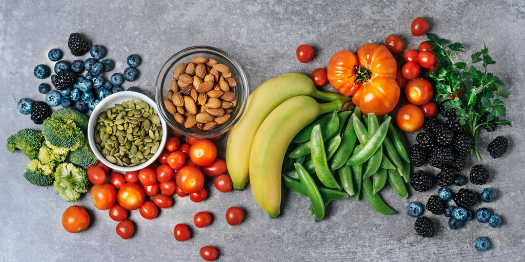 رژیم غذایی سالم- میوه- سبزیجات- آجیل