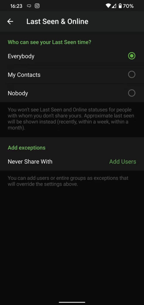 حفظ حریم خصوصی در تلگرام